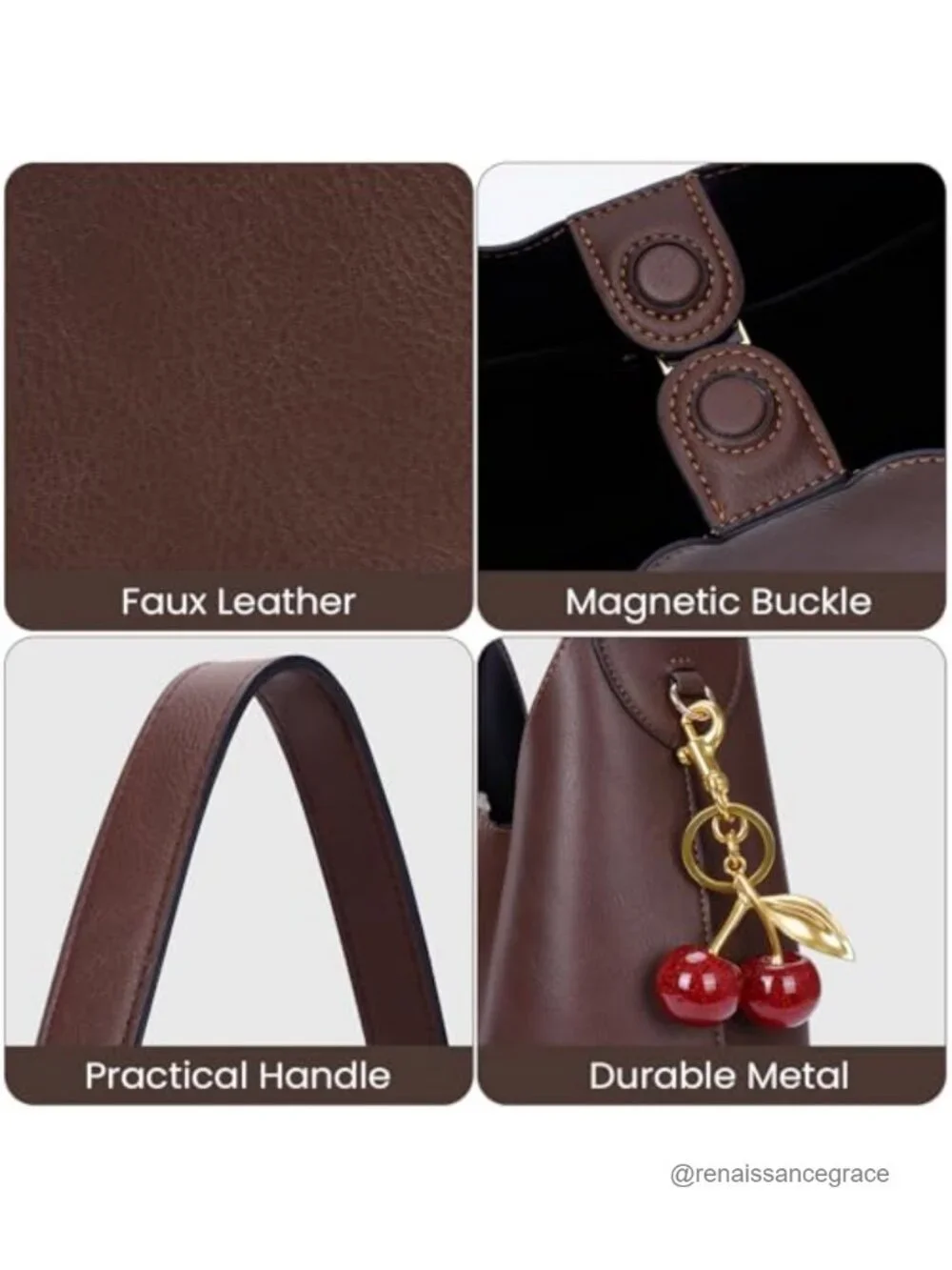 Faux Suede Hobo Bag Vegan Leather Shoulder Tote Medium Slouchy Handbag Purse